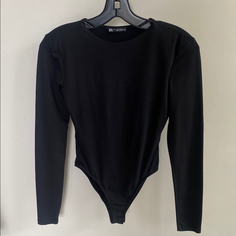 ZARA Black Long Sleeve Bodysuit